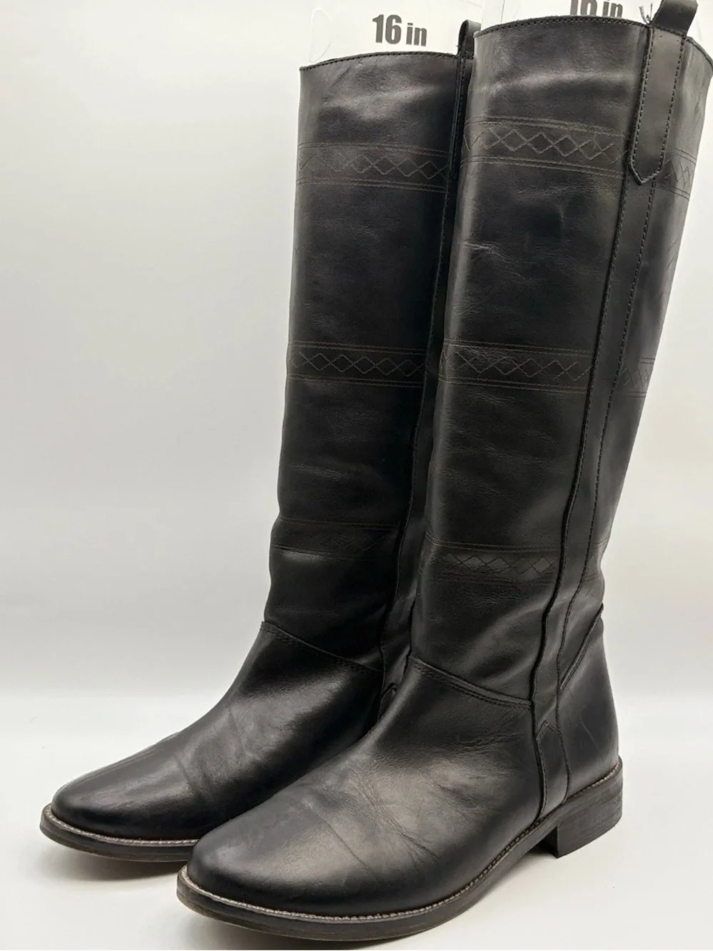 Musse & Cloud Black Leather Over-the-Knee Riding Boots